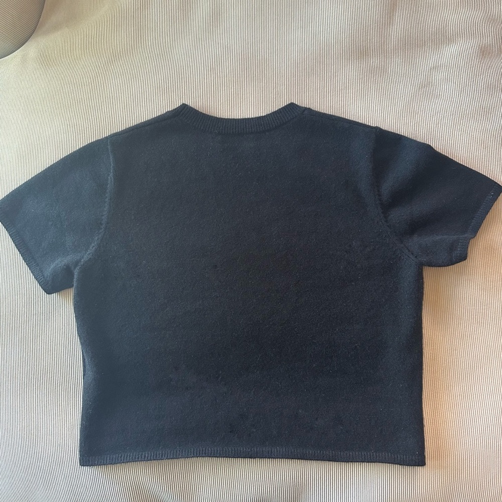 SABLYN CHARLESTON RELAXED CASHMERE CREWNECK TEE BLACK - Picture 5 of 5